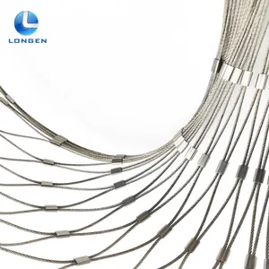 Hot Dipped Galvanized Steel Wire Rope Mesh/low Carbon Zoo Rope Mesh With High Quality for Sale thumbnail-2