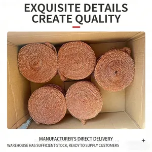 Factory Copper Mesh Scourer Kitchen Cleaning Ball Multi-Purpose for Home & Industrial Use thumbnail-3