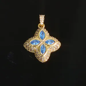 Men's and Women's Necklace Gold-plated Zircon Geometric Hip-hop Rock Popular Fashion Jewelry Party Accessories thumbnail-2