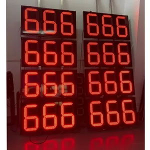 3-значный светодиодный экран с ценами на бензоколонке из белого янтаря 8.88, надежный производитель thumbnail-2