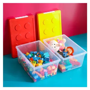 Clear Plastic Storage Bins With Lids 3 Size Craft Storage Container Sensory Bin Organizing Containers for Home Office thumbnail-3