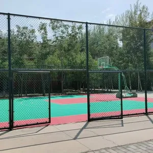Diamond Knitted Chain Link Fence for Tennis Court - Galvanized PVC Coated Sports Court Netting thumbnail-4