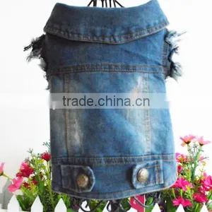 Retro-scratched Grain Cowboy Dog Clothes Small Spring/summer/autumn Teddy Bear Vest Pet Clothing thumbnail-6