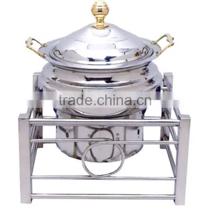 Steel Cheffing Dish, Wedding & Party Utensils, Food Serving Dish, Hot Keeping Dish, Catering Item, Hotel & Restaurant Utensils thumbnail-1