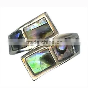 Fashion Abalone Shell Ring Fashion Paua Shell Ring Fashion Sea Shell Ring thumbnail-1