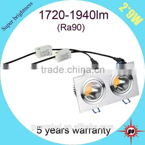 Super Brightness 2*9w Hot Sale Store Using Square Led Downlights thumbnail-2