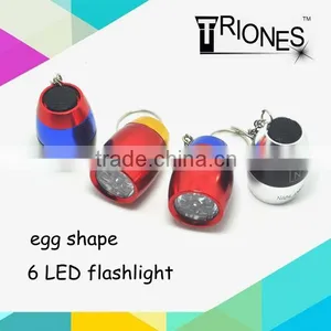 (1500421) Portable Mini Dark Light Flash Metal 6 LED Powerful Light Keychain thumbnail-1