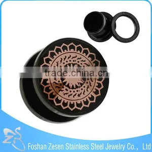 Brand Name Wholesale Fashion Jewelry Stainless Steel Earrings Tunnels thumbnail-1