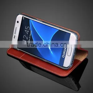 SSZ Luxury Oil Wax Grain Leather Case for Samsung Galaxy s7 Wallet Holder Case With Card Slot for s7 thumbnail-6