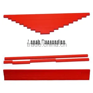 Wooden Montessori Sensorial Toy Long Red Rods thumbnail-3