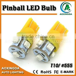 Pinball Led Bulb #555 Yellow 6.3V AC DC thumbnail-1