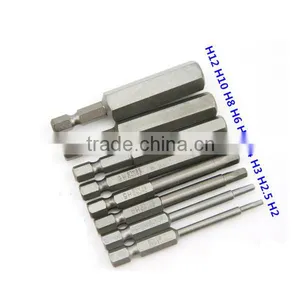 9Pcs 65mm 1/4 Inch Hex Shank Magnetic Hex Head Screwdriver Bits Electric Screwdriver Bits AR-21 thumbnail-1