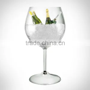 Customized Size Leadfree Crystal High Quality Popular Model Wine Goblet Shaped Ice Bucket Special Model thumbnail-1