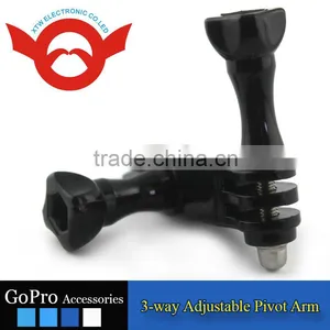 2016 New Wholesale Go Pro 3-way Adjustable Pivot Arm Go Pro Gimbal for Mini Action Camera thumbnail-3
