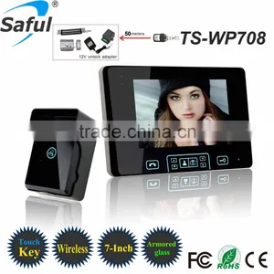 Saful Distinctive Product Battery Operated 2.4ghz Digital Wireless Intercom 7 Inch Color Video Door Phone thumbnail-1