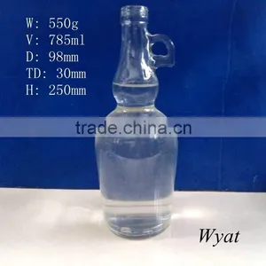 Glass Wine Bottles Wholesale Glass Wine Bottles With Handle 750ml thumbnail-1