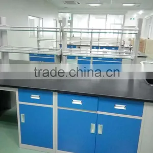 With Overhead Cabinet Steel School Laboratory Table thumbnail-2