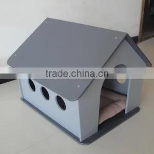 Fashionable Wooden Dog House With Mat thumbnail-3