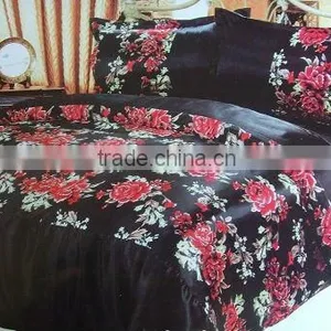 White And Red Floral 100 Polyester Patchwork Comforter Set thumbnail-1
