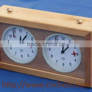 HIGH-QUALITY ANALOG WOOD MECHANICAL CHESS CLOCK thumbnail-5