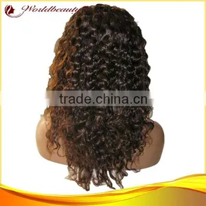 100% Human Hair Lace Front Wigs 16" 2# Curly Wholesale thumbnail-1