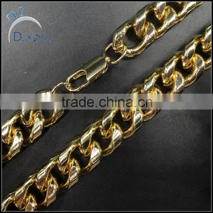 Factory 14k Plated Gold Men's Hip Hop Cuban Chains Necklace Quality Choice thumbnail-1