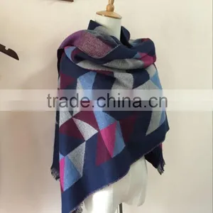 Fashionable Scarf Custom Design 60*150cm 100% Acrylic Cashmere Scarf thumbnail-1