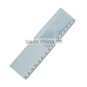 Hot Seller PVC Plastic Bookmark Ruler Magnifier thumbnail-2