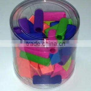 Funny Office and School Supplies Promotional Custom Cheap Colorful Rubber Pencil Grips, Erasers and Toppers Novelty Stationery thumbnail-4