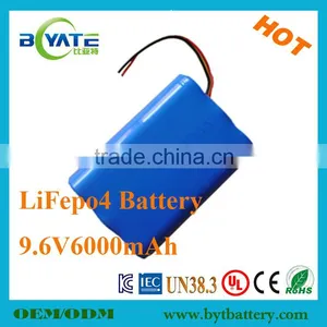 Long Cycle Time LiFePO4 9.6V Battery Pack for Solar Lighting thumbnail-3