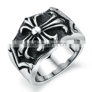Cross Finger Ring Biker Style Ring thumbnail-2