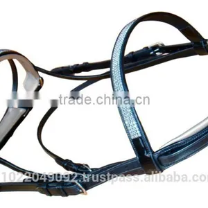 Leathe Bridle With Padding and Diamonds thumbnail-1