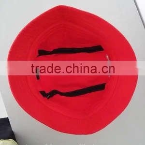 Red Front Embroidery 100% Cotton Bucket Hat thumbnail-6
