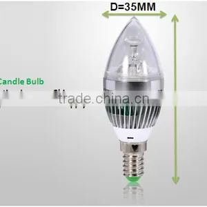 Globe Shape Good Price Imitation Lumens Chip E14 E27 3W Chrismas LED Candle Light Bulb From Shen Zhen Supplier thumbnail-3