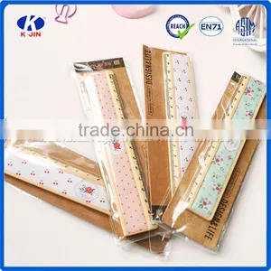 Hot Sale Promotional 15cm Wooden Straight Rulers With Screen OEM LOGO Printed thumbnail-1