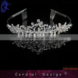 Mini Rhinestone Tiara Crown Royal Crowns and Tiaras Party Favors Tiaras thumbnail-1
