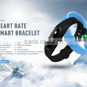 Intelligent Sport Bracelet Bluetooth Fitnessband Heart Rate Monitor Vibrate Alarm Smart Bracelet Fitness Tracker Calorie Counter thumbnail-4