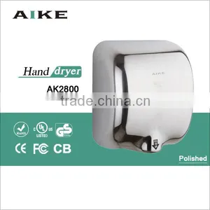 304 Stainless Steel High Speed Jet Air Hand Drying Machine Hand Dryer Stainless Steel Hand Dryer AK2800 Excel Hand Dryer thumbnail-1