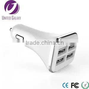 Blue LED Lights Intelligent Fashion 4 Port Usb Car Charger thumbnail-1