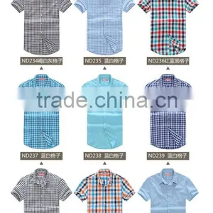 Fashion Design Polyester Cotton Fabric Check Shirt thumbnail-1