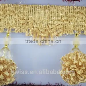 Fancy Handmade Trimming Fringe,pom Fringe for Curtain thumbnail-1