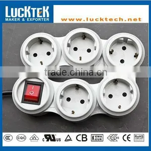 6 WAY EUROPEAN/GERMANY TYPE SNAKE POWER STRIP thumbnail-1