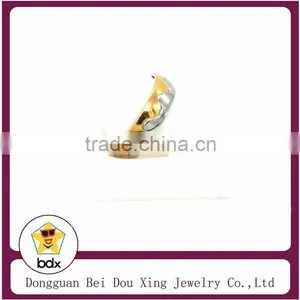 Gold and Silver Plated the Wave Style Stainless Steel 316 Fashion Ring thumbnail-1