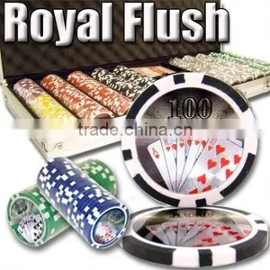 500pc Royal Flush Professional Texas Customized Poker Chip Set thumbnail-1