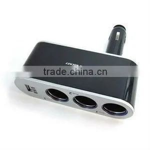 3 Socket USB Car Cigarette Lighter and Car Charger thumbnail-1