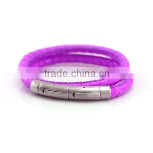 Last Fashion Endless Leather Bracelet With Charm thumbnail-1