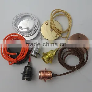 Colorful E27 Iron Lamp Socket Metal Edison Bulb Holder With Ring thumbnail-5