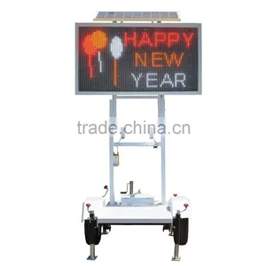 Solar Power Trailer Color Message Sign thumbnail-1