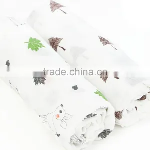 Hot Sales 100% Cotton Muslin Baby Swaddle Wholesale 47x47" After Washing thumbnail-6