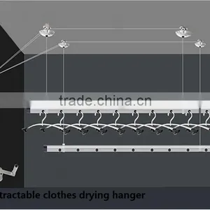 Retractable Clothes Line Clothes Drying Hanger thumbnail-1